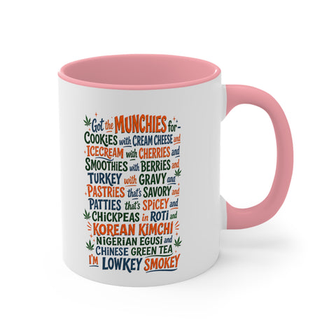 Lowkey Smokey Accent Mug — Funny Cannabis Cartoon Coffee Cup