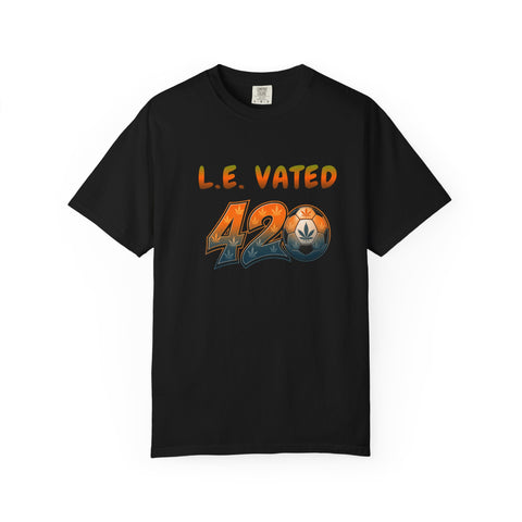 420 Graphic T-Shirt — "L.E. Vated" Cannabis Logo Tee