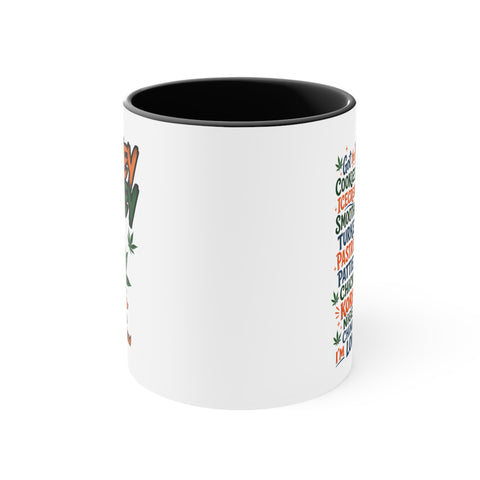 Lowkey Smokey Accent Mug — Funny Cannabis Cartoon Coffee Cup