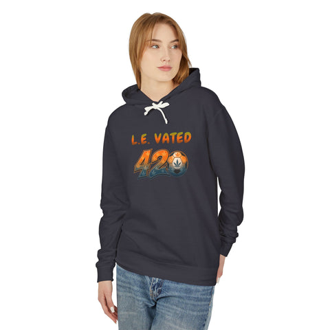 L.E. Vated 420 Hoodie — Lightweight Cannabis Graphic Sweatshirt