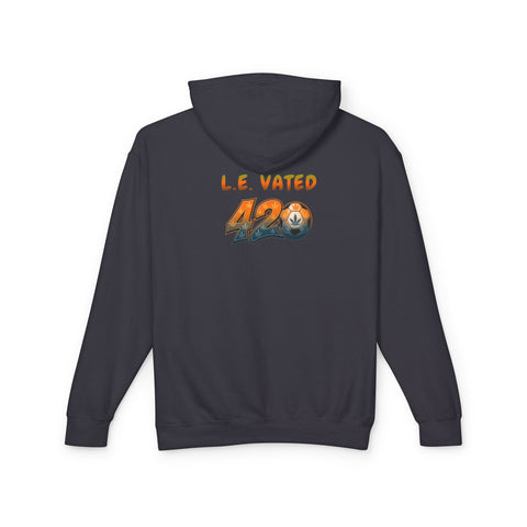 L.E. Vated 420 Hoodie — Lightweight Cannabis Graphic Sweatshirt